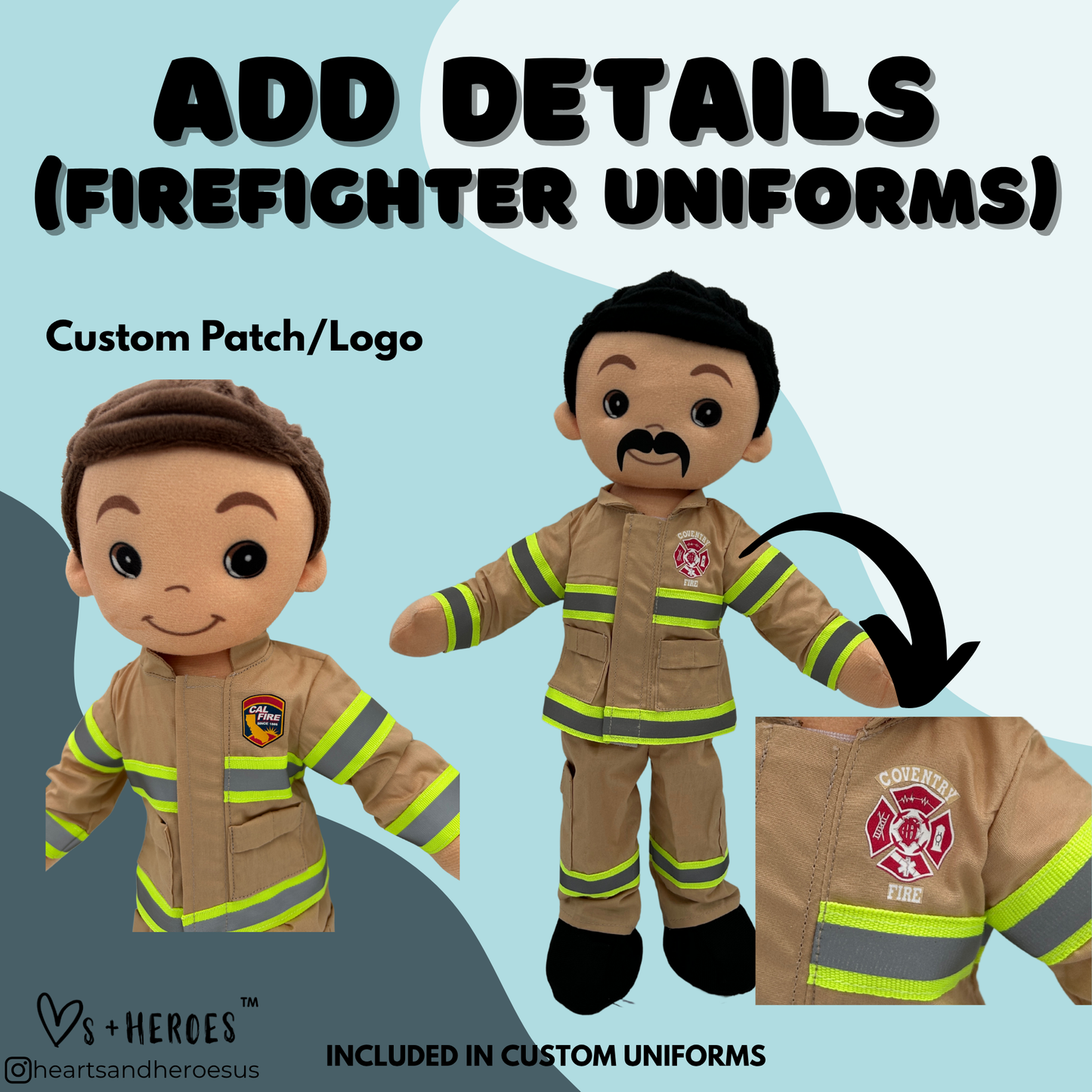 Firefighter Doll (Tan PPE)