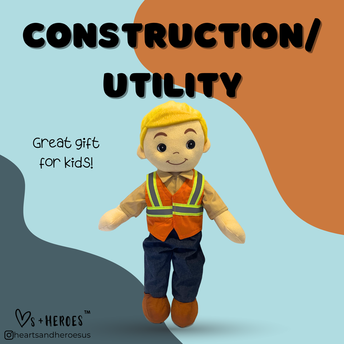 Construction Worker or Utility Worker Doll