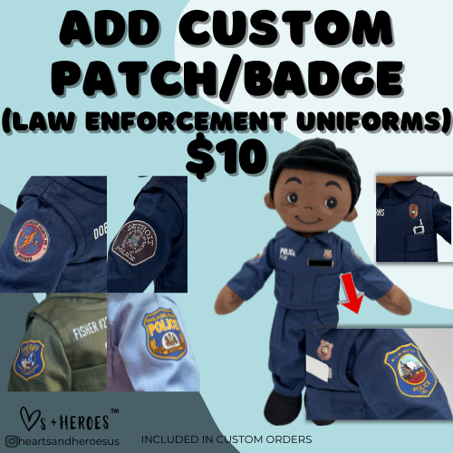 Police Officer Doll (Dark/Navy Blue Uniform) Law Enforcement Officer