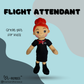 Flight Attendant Doll (Dress)