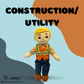 Construction Worker or Utility Worker Doll