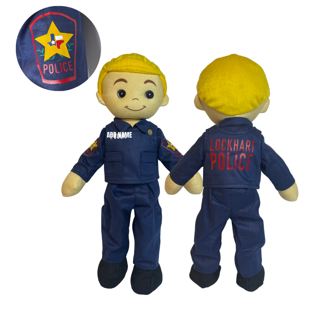 POLICE OFFICER, POLICE DOLL, CUSTOM DOLL, SHERIFF DOLL, HEARTS AND HEROES, HEARTS AND HEROES DOLL