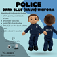 Police Officer Doll (Dark/Navy Blue Uniform) Law Enforcement Officer